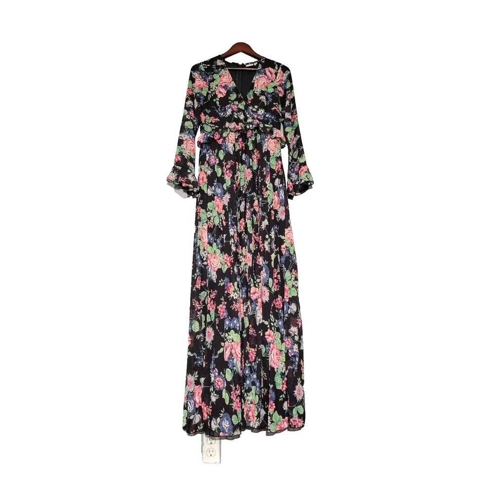 Asos Womens Long Sleeves Midi Floral Dress Sz 6